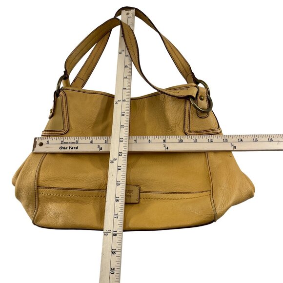 The Sak Leather Shoulder Bag Yellow Adjustable Strap - Picture 5 of 5